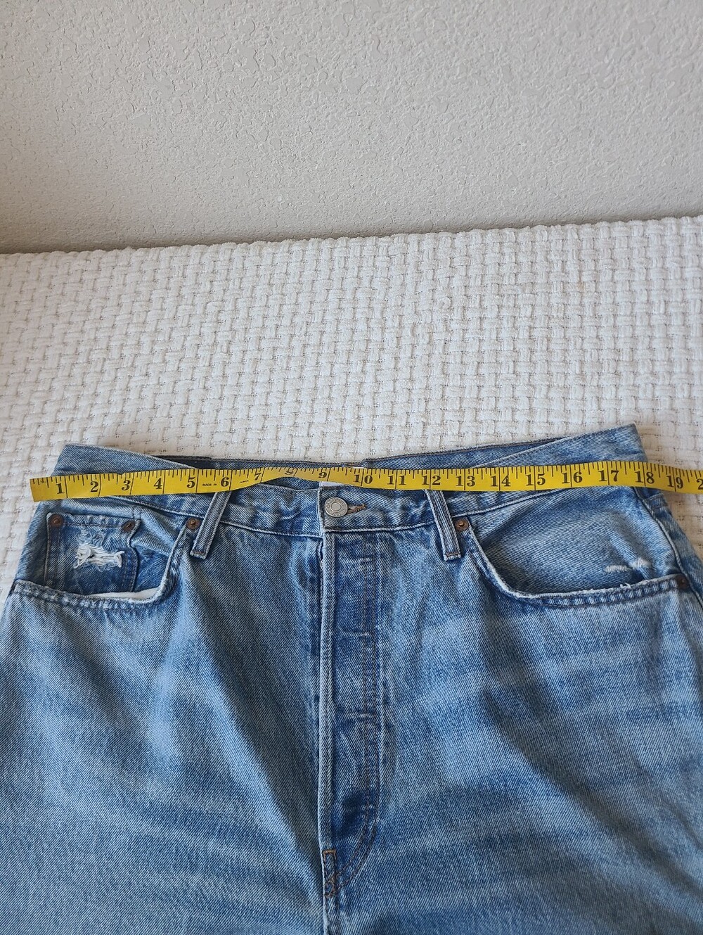 Re/Done 90s Crop Low Slung Jeans Women's Size 31 - Picture 9 of 16